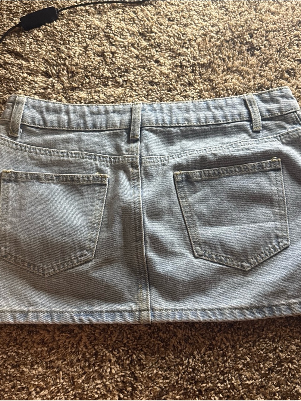 Edikted Light Blue Denim Mini Skirt - Picture 2 of 3